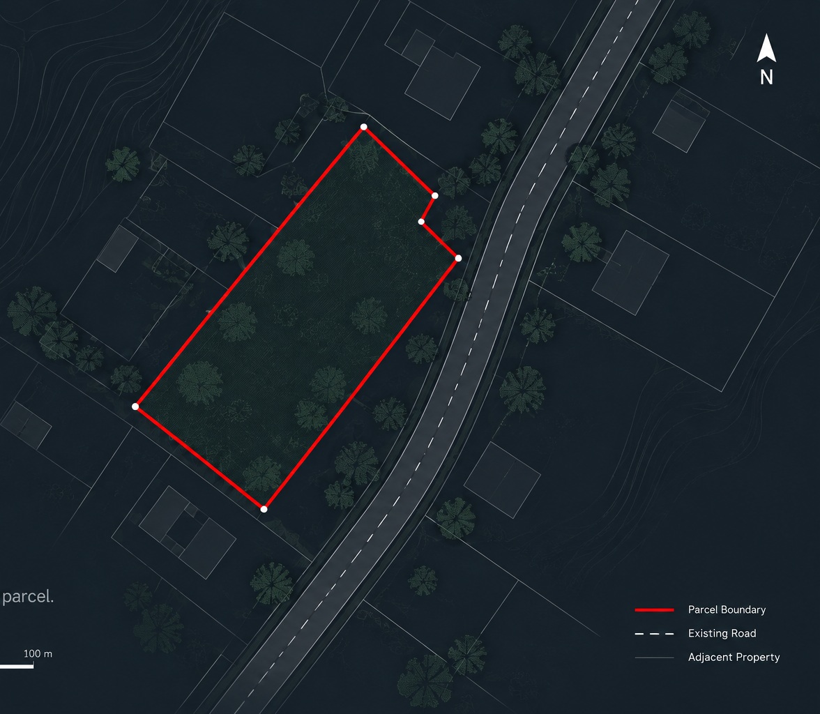 Boundary survey parcel drawing